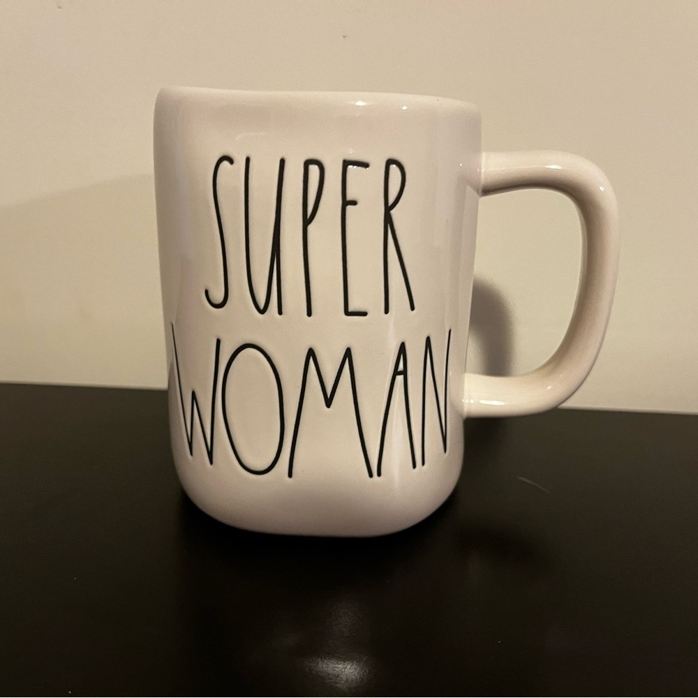 Rae Dunn Super Woman Mug - White